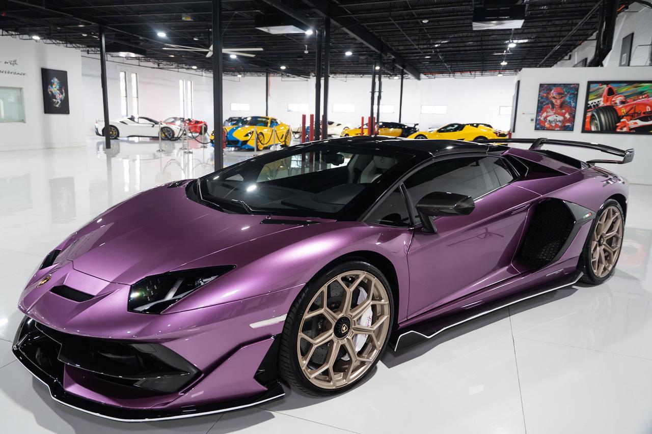 2020 Lamborghini Aventador SVJ Roadster Viola SE30 paint,painted "SVJ",Ad Personam interior,Sensonum audio,carbon galore & MORE Fort Lauderdale FL