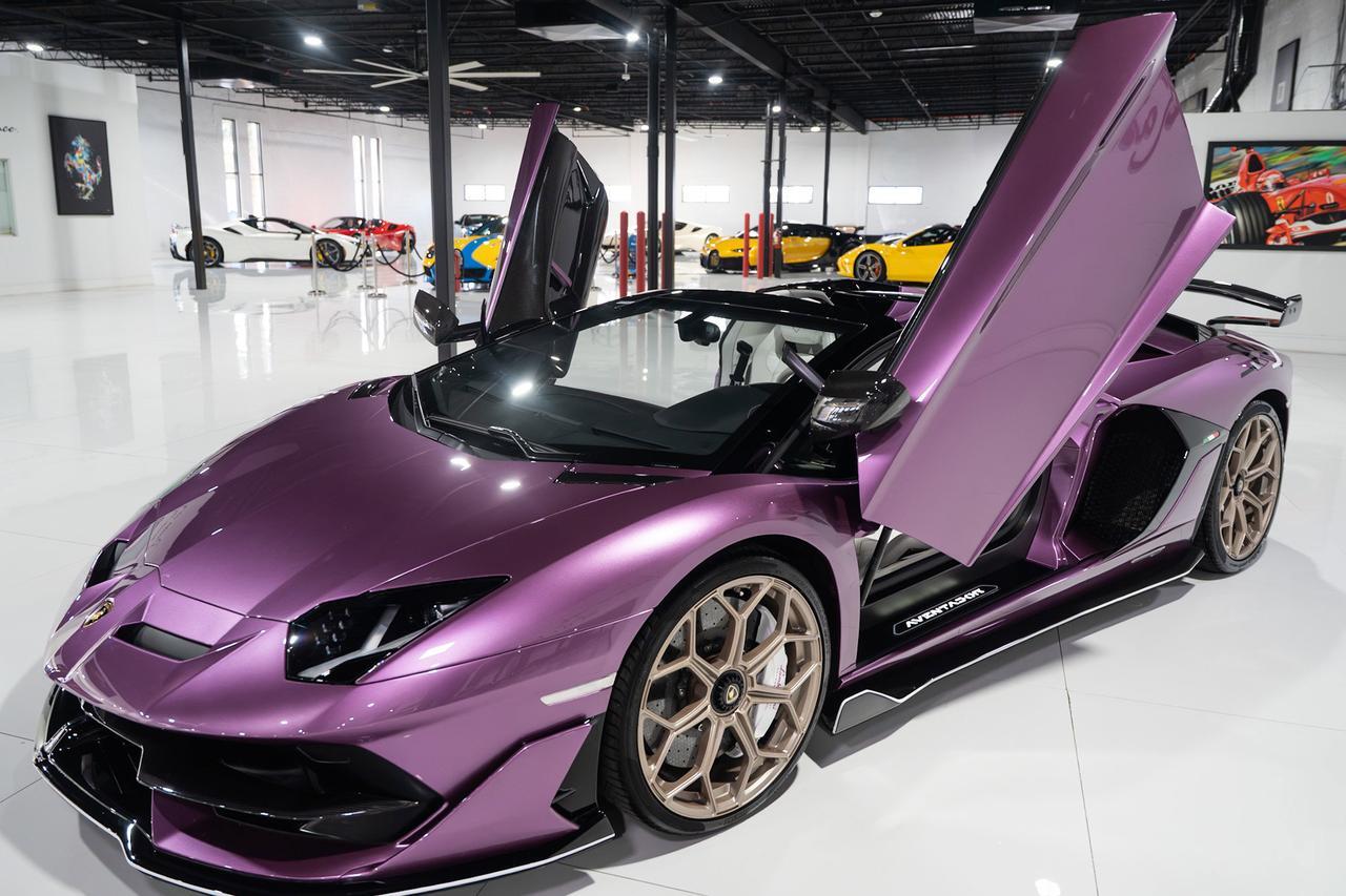 2020 Lamborghini Aventador SVJ Roadster Viola SE30 paint,painted "SVJ",Ad Personam interior,Sensonum audio,carbon galore & MORE Fort Lauderdale FL