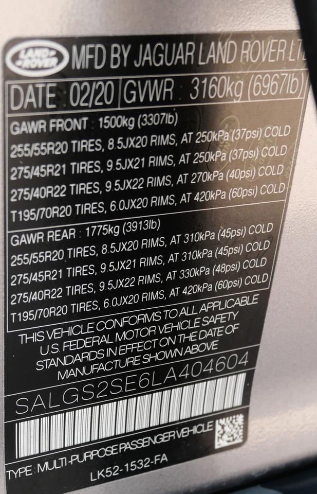 2020 Land Rover Range Rover P525 HSE San Juan TX