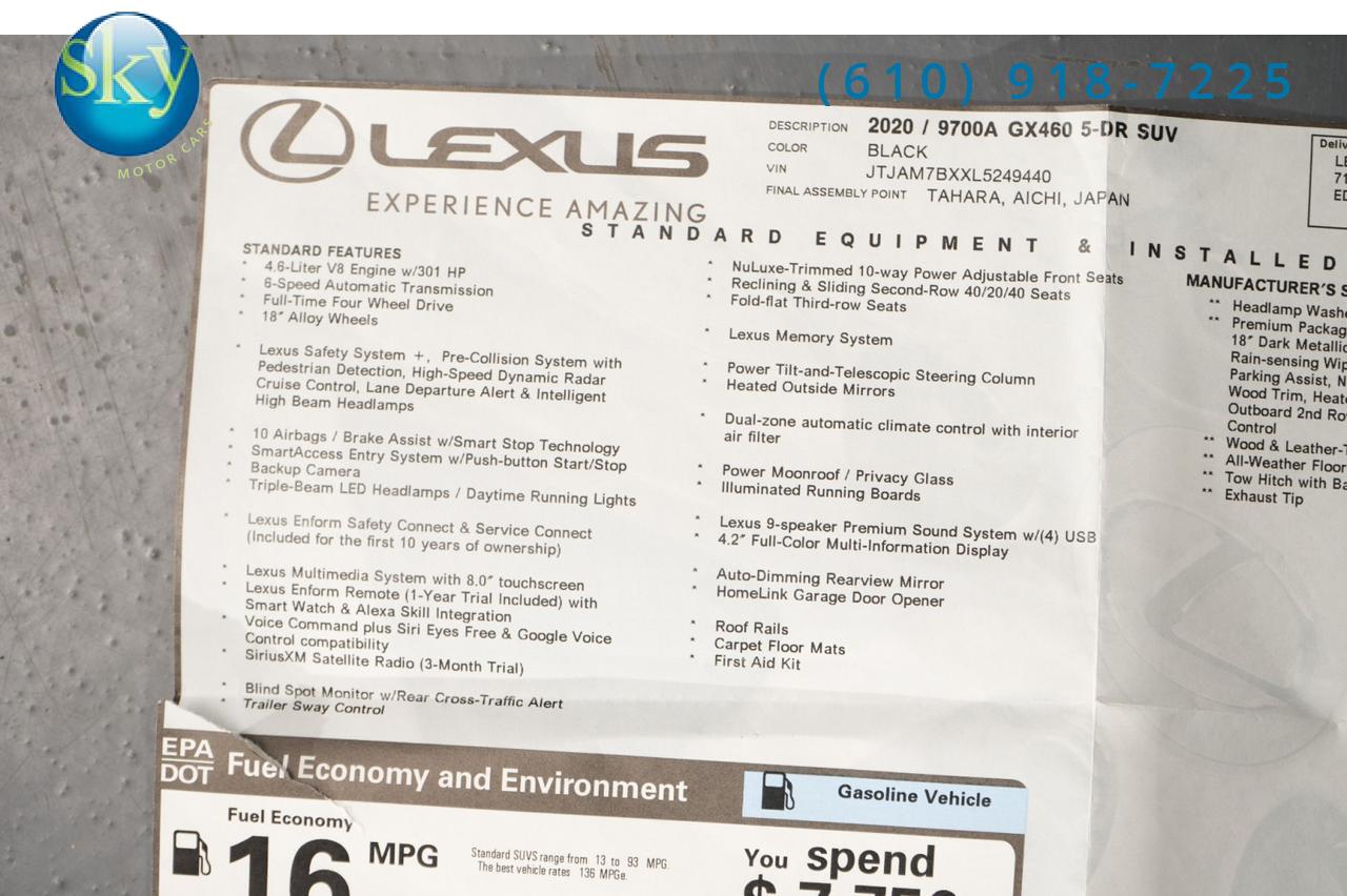 2020 Lexus GX 460 4WD Premium 7-PASSENGER West Chester PA