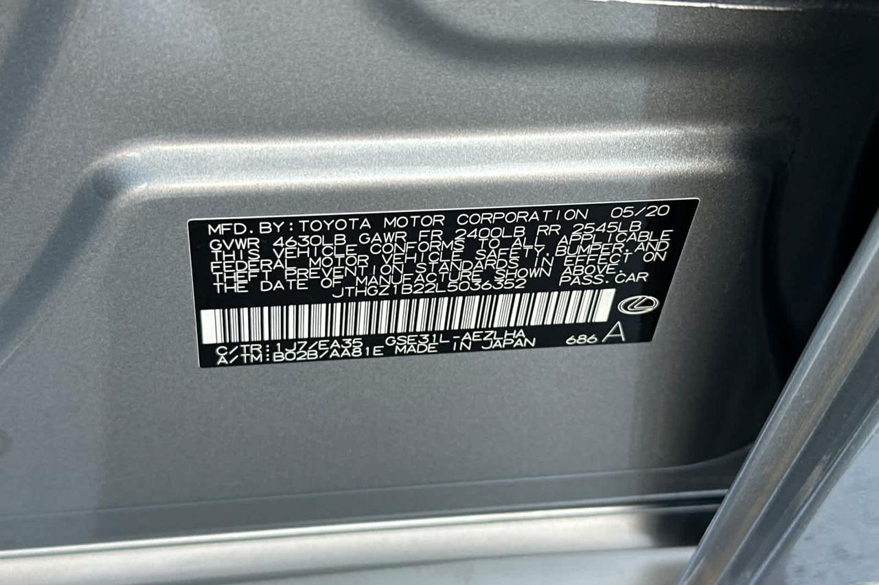 2020 Lexus IS 350 F SPORT Roseville CA