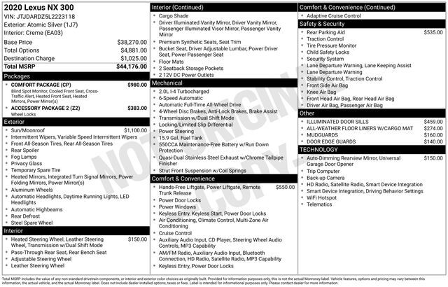 2020 Lexus NX 300 Base Raleigh NC