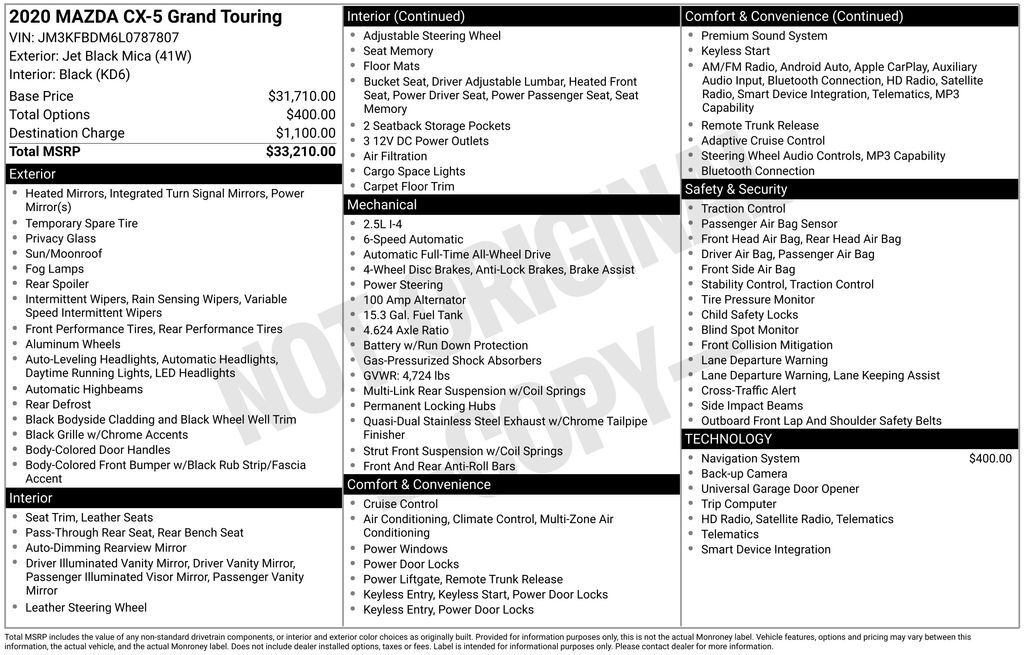 2020 MAZDA CX-5 Grand Touring Akron OH