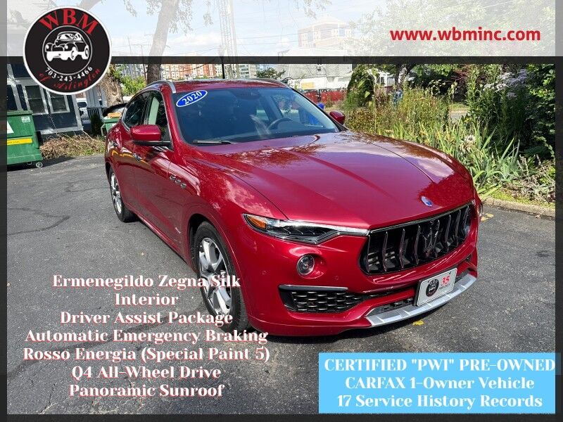 2020 Maserati Levante GranLusso AWD w/ Ermenegildo Zegna Silk Interior Appointments