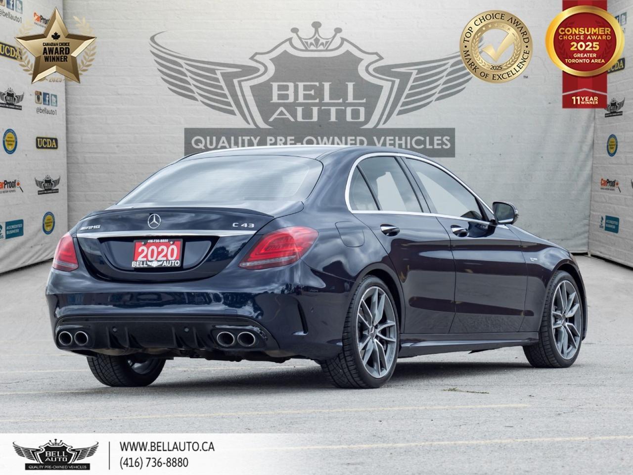 2020 Mercedes-Benz C-Class AMG C43 | BURMESTER | PANO | DISTRONIC | PREMIUM PKG | MERCEDES SERVICE HISTORY | NO ACCIDENT Toronto ON