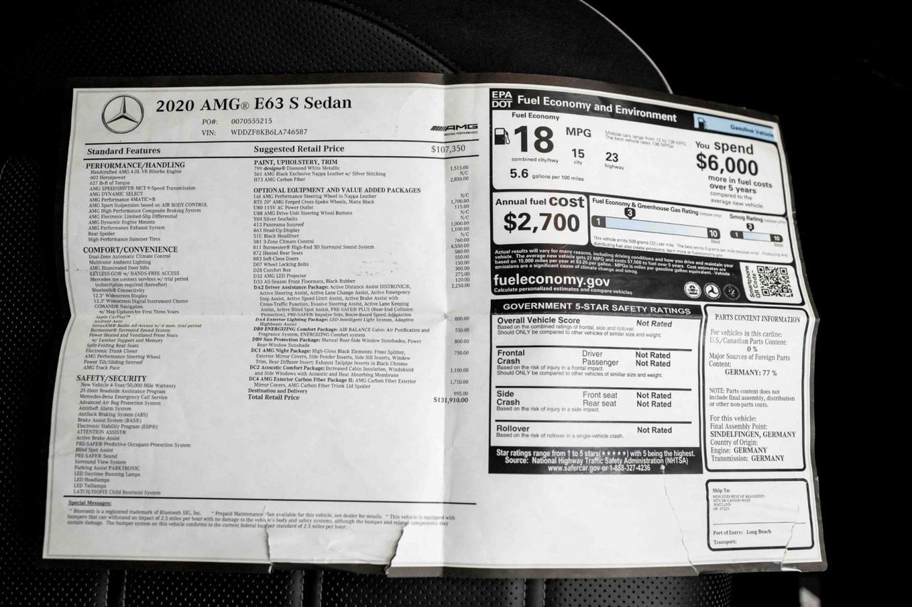 2020 Mercedes-Benz E-Class AMG E 63 S Marietta GA