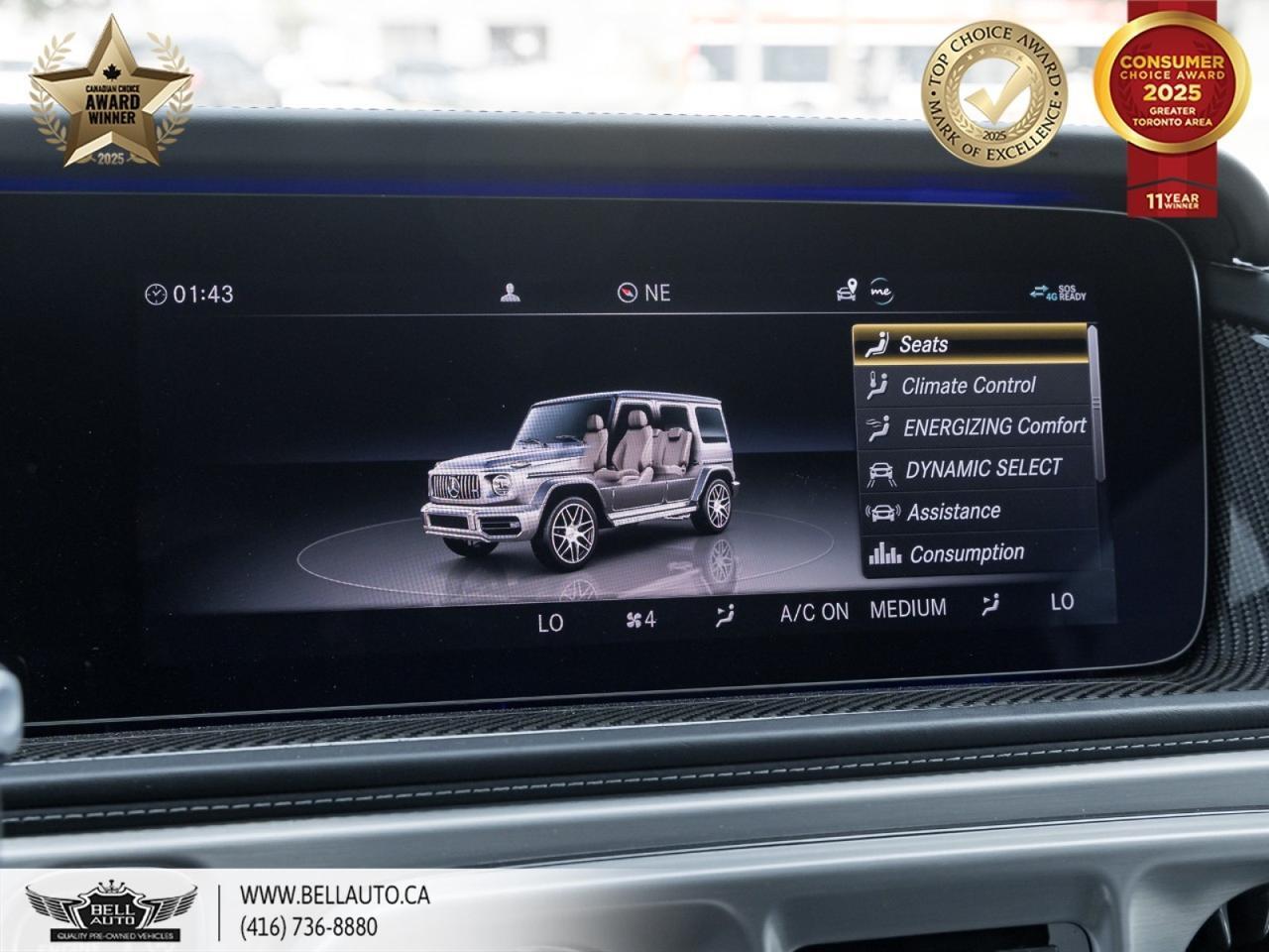 2020 Mercedes-Benz G-Class AMG G 63 AMG NIGHT PKG PLUS AMG CARBON FIBRE TRIM BURMESTER SOUND IWC WATCH 22 AMG FORGED MATTE BLACK RIMS AMG PERFORMANCE STEERING WHEEL CLEAN CARFAX Toronto ON