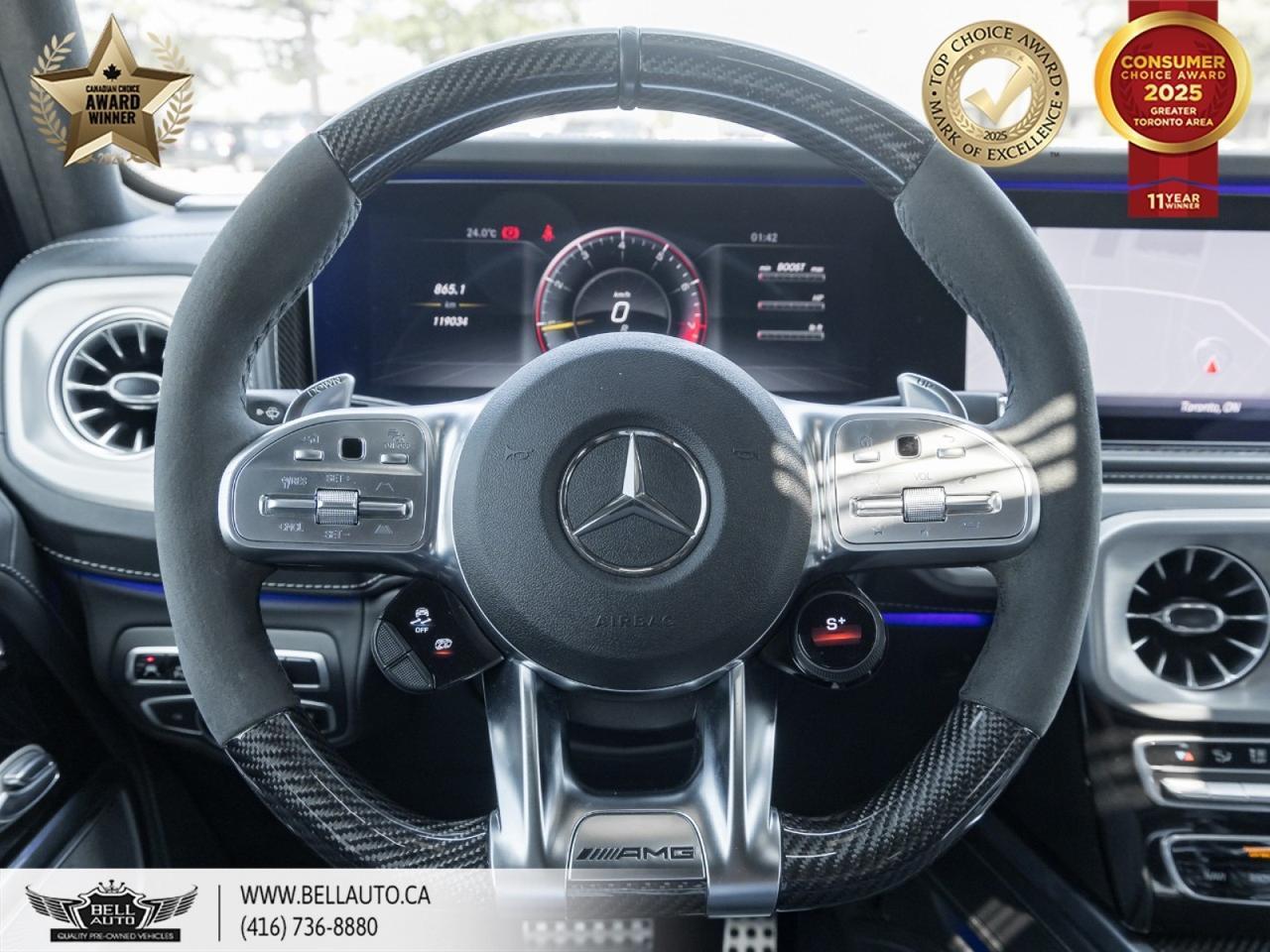 2020 Mercedes-Benz G-Class AMG G 63 AMG NIGHT PKG PLUS AMG CARBON FIBRE TRIM BURMESTER SOUND IWC WATCH 22 AMG FORGED MATTE BLACK RIMS AMG PERFORMANCE STEERING WHEEL CLEAN CARFAX Toronto ON