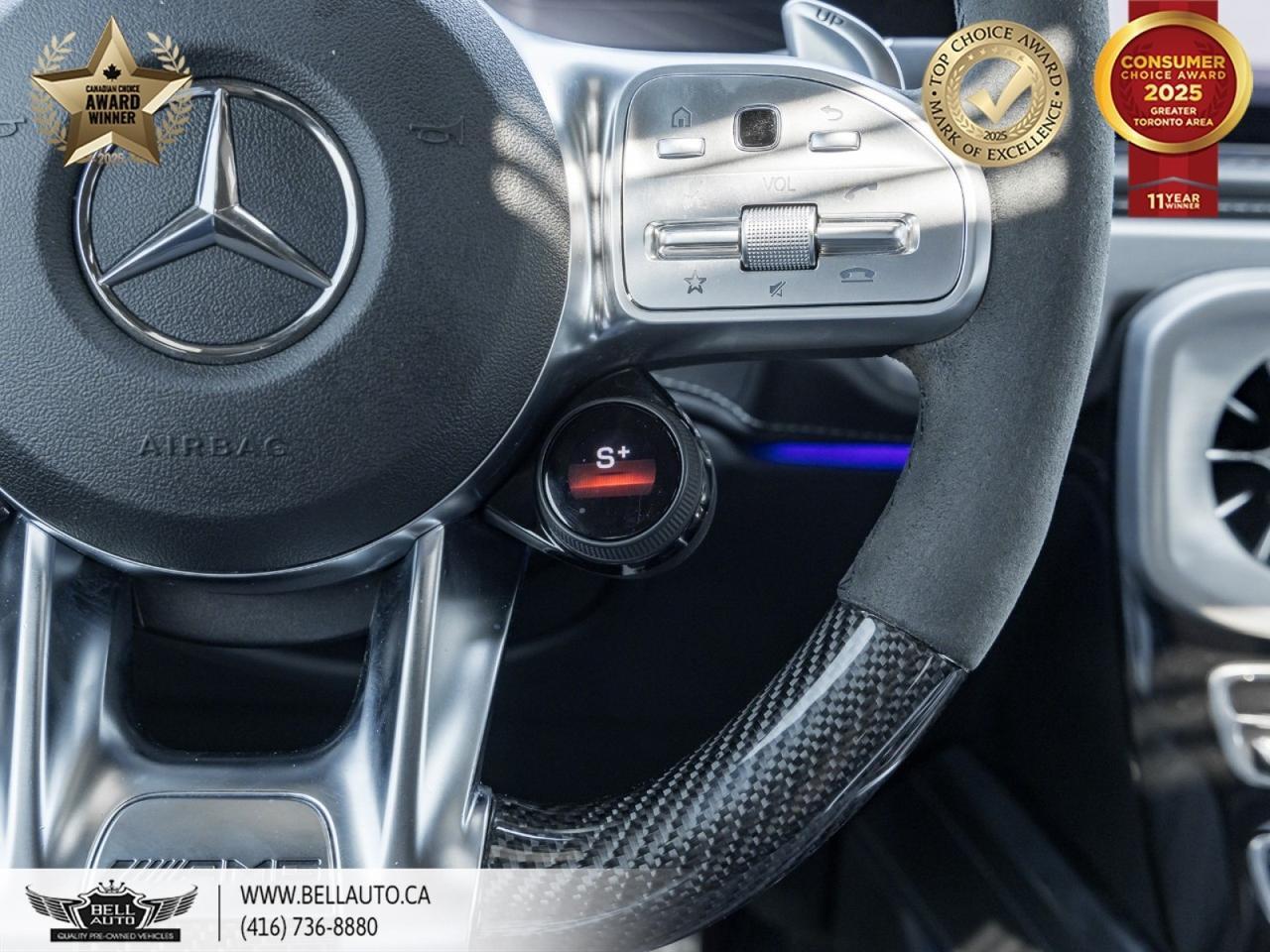 2020 Mercedes-Benz G-Class AMG G 63 AMG NIGHT PKG PLUS AMG CARBON FIBRE TRIM BURMESTER SOUND IWC WATCH 22 AMG FORGED MATTE BLACK RIMS AMG PERFORMANCE STEERING WHEEL CLEAN CARFAX Toronto ON