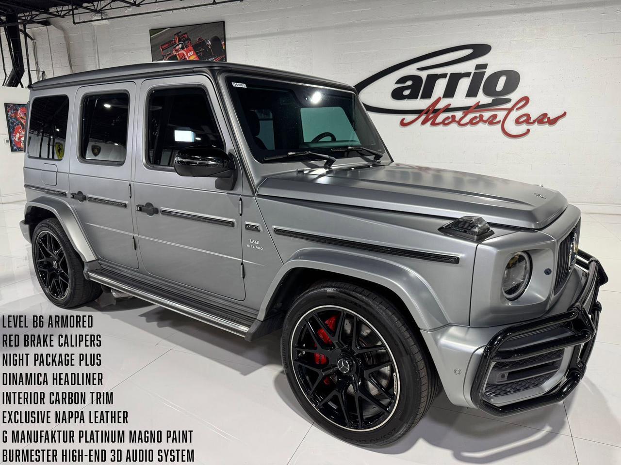 2020 Mercedes-Benz G-Class AMG G 63 LEVEL B6 ARMORED! G manufaktur paint, Exclusive Nappa leather, Night Package AND MUCH MORE! Fort Lauderdale FL