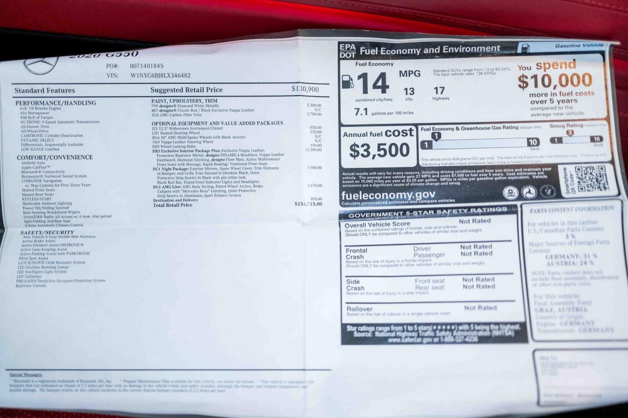 2020 Mercedes-Benz G-Class G 550