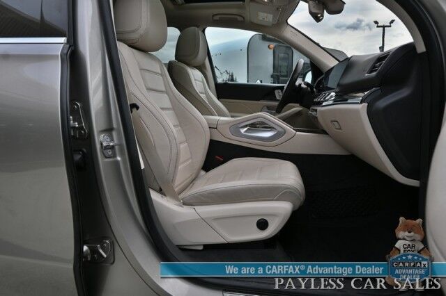 2020 Mercedes-Benz GLE 350 / AWD / Acoustic Comfort & Premium Pkg / Power & Heated Leather Seats / Sunroof / Navigation / Burmester Speakers / Blind Spot Alert / 360 Camera / Keyless Entry & Start / Third Row / Seats 7 / 26 MPG Anchorage AK