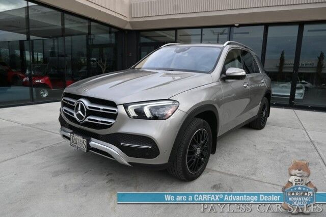 2020 Mercedes-Benz GLE 350 / AWD / Acoustic Comfort & Premium Pkg / Power & Heated Leather Seats / Sunroof / Navigation / Burmester Speakers / Blind Spot Alert / 360 Camera / Keyless Entry & Start / Third Row / Seats 7 / 26 MPG Anchorage AK