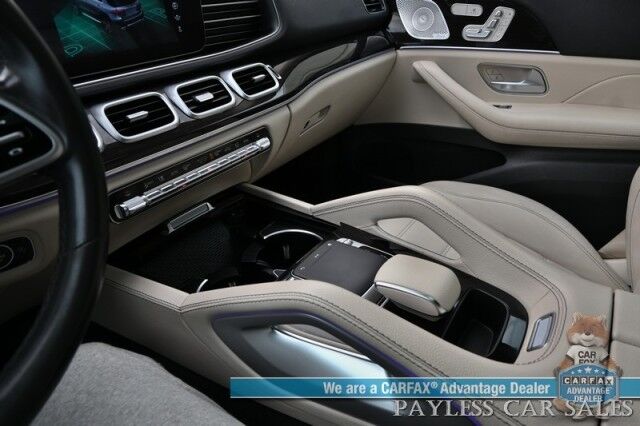 2020 Mercedes-Benz GLE 350 / AWD / Acoustic Comfort & Premium Pkg / Power & Heated Leather Seats / Sunroof / Navigation / Burmester Speakers / Blind Spot Alert / 360 Camera / Keyless Entry & Start / Third Row / Seats 7 / 26 MPG Anchorage AK