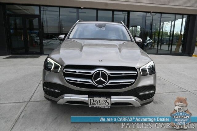 2020 Mercedes-Benz GLE 350 / AWD / Acoustic Comfort & Premium Pkg / Power & Heated Leather Seats / Sunroof / Navigation / Burmester Speakers / Blind Spot Alert / 360 Camera / Keyless Entry & Start / Third Row / Seats 7 / 26 MPG Anchorage AK
