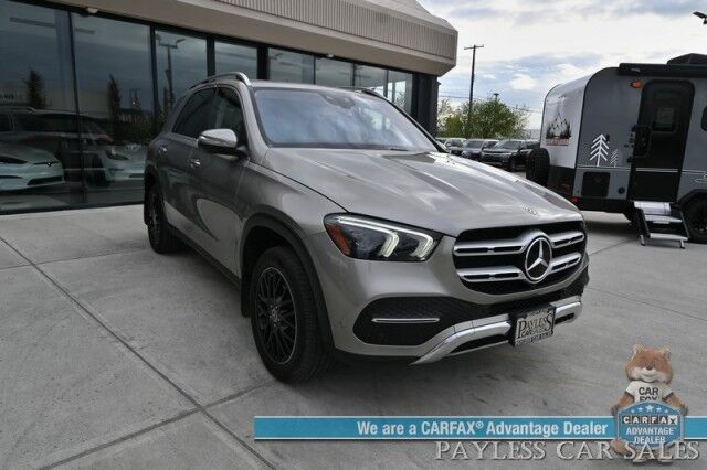2020 Mercedes-Benz GLE 350 / AWD / Acoustic Comfort & Premium Pkg / Power & Heated Leather Seats / Sunroof / Navigation / Burmester Speakers / Blind Spot Alert / 360 Camera / Keyless Entry & Start / Third Row / Seats 7 / 26 MPG Anchorage AK