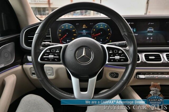 2020 Mercedes-Benz GLE 350 / AWD / Acoustic Comfort & Premium Pkg / Power & Heated Leather Seats / Sunroof / Navigation / Burmester Speakers / Blind Spot Alert / 360 Camera / Keyless Entry & Start / Third Row / Seats 7 / 26 MPG Anchorage AK