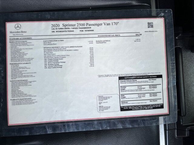 2020 Mercedes-Benz Sprinter 2500 Passenger Van 15 Pass High Roof Ashland VA