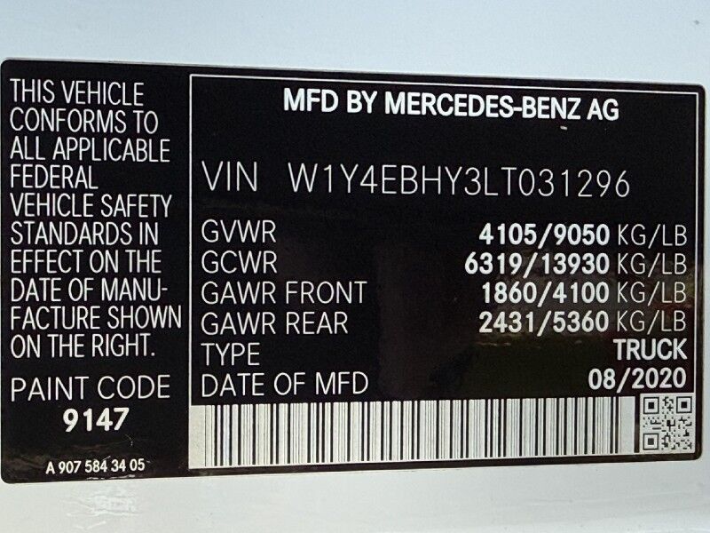 2020 Mercedes-Benz Sprinter Cargo 2500 170 V6 High Roof Crew Van RWD Arlington VA