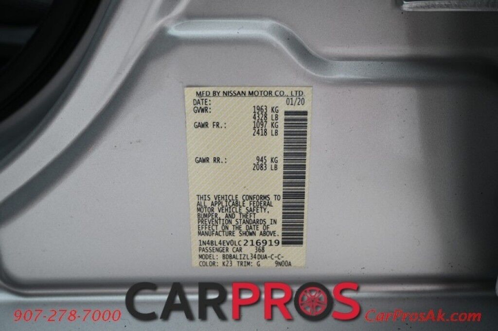 2020 Nissan Altima 2.5 SL - Power & Heated Leather Seats - Remote Start - Heated Steering Wheel - Power Sunroof - Navigation - Bluetooth - Bose Premium Sound - Blind Spot/Rear Cross Traffice/Lane Assist Anchorage AK