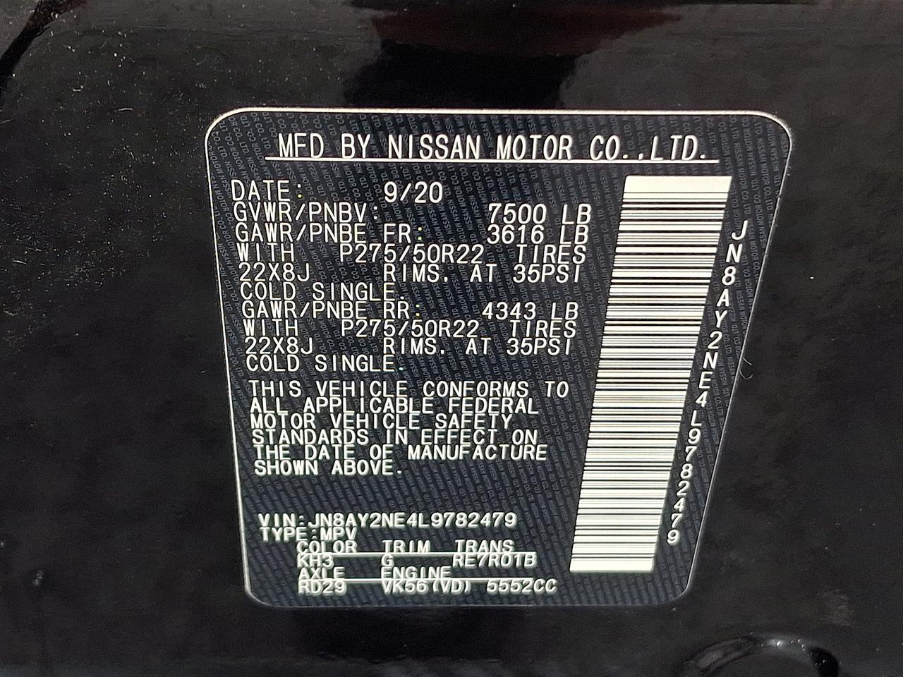 2020 Nissan Armada Platinum 4WD Vineland NJ