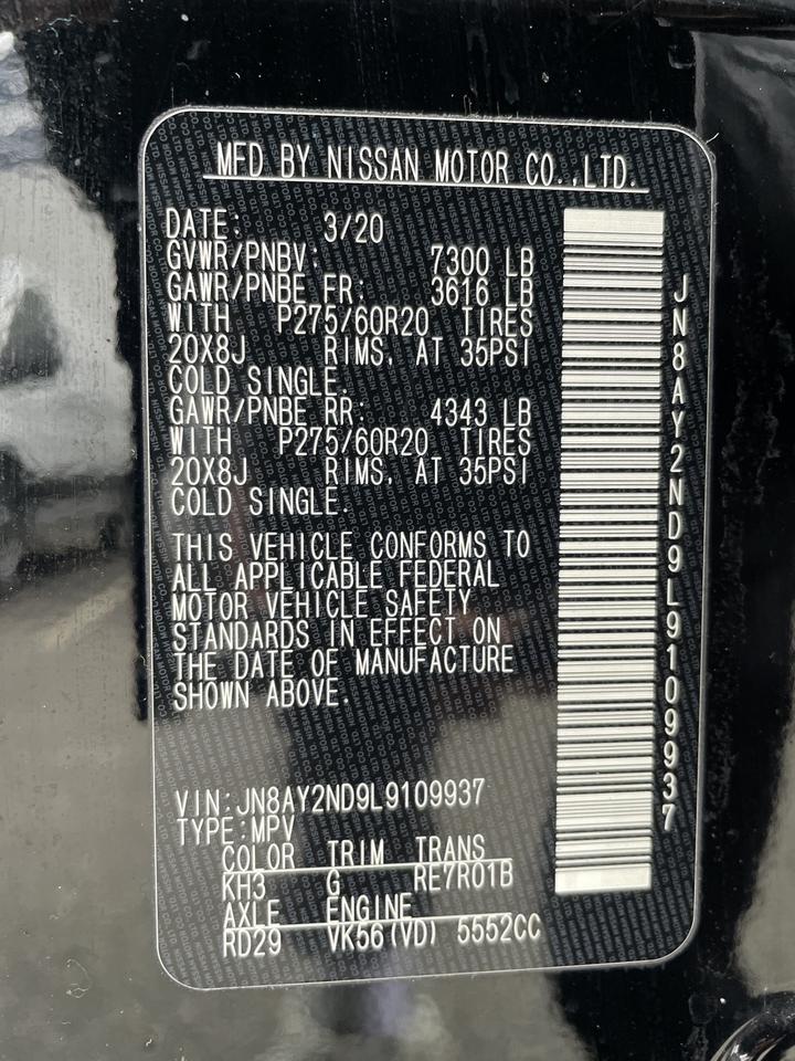 2020 Nissan Armada SL Springfield VA