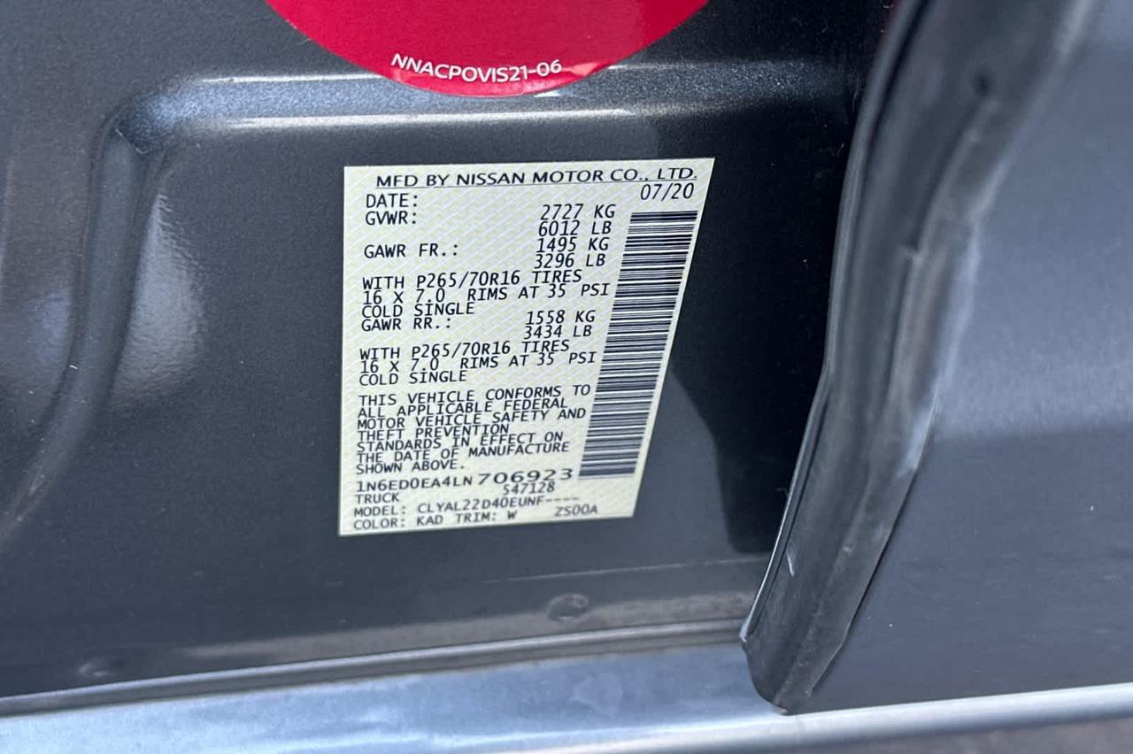 2020 Nissan Frontier SV Roseville CA