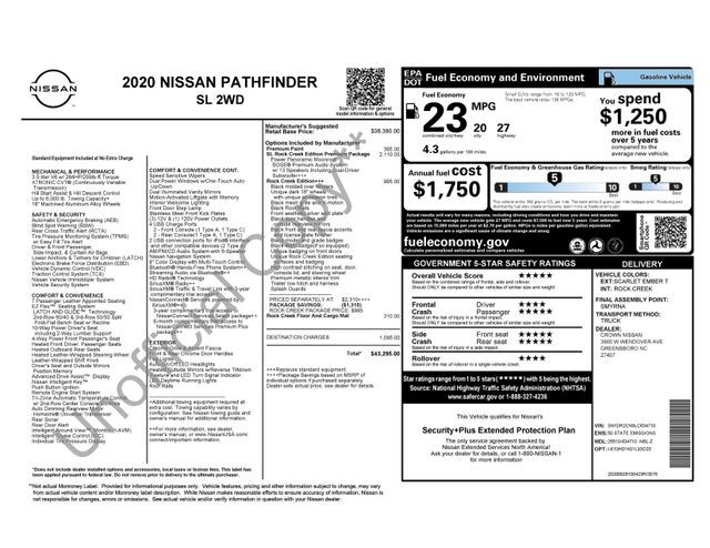 2020 Nissan Pathfinder SL Raleigh NC