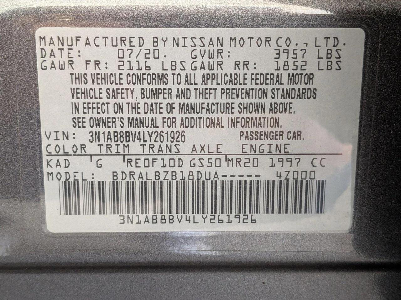 2020 Nissan Sentra S Roseville CA