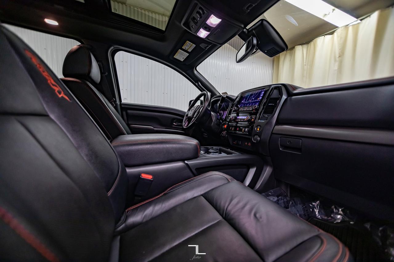 2020 Nissan Titan 4x4 Crew Cab Pro-4X Leather Roof Nav BCam Red Deer AB