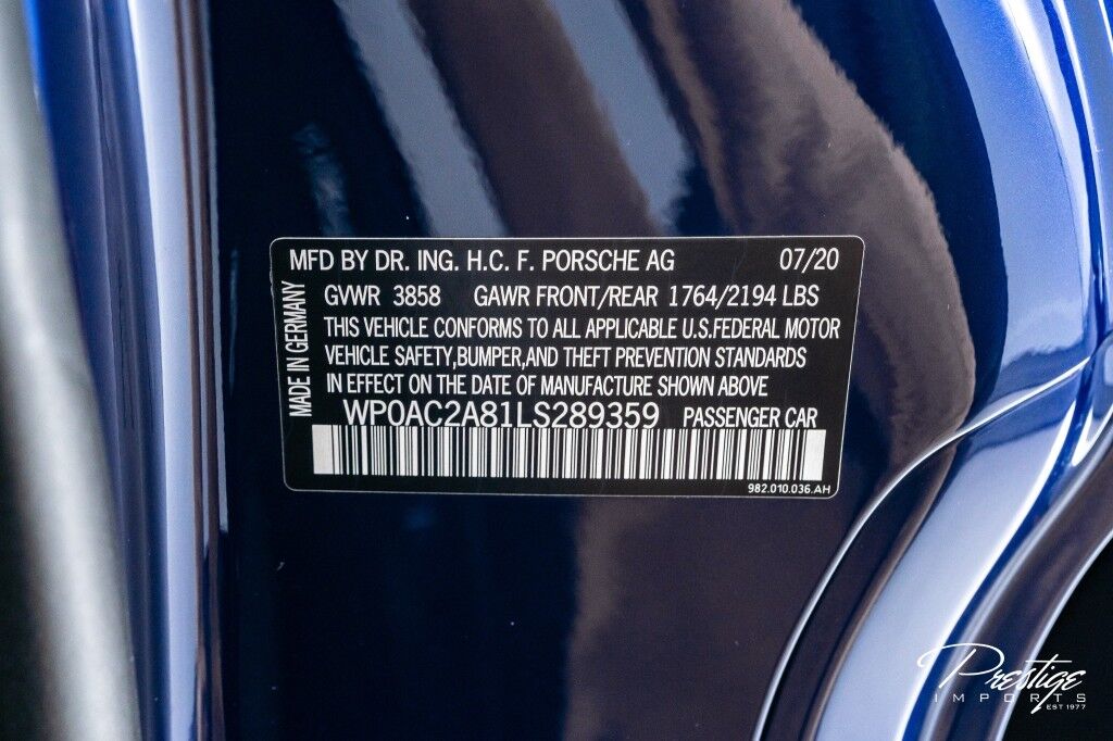 2020 Porsche 718 Cayman GT4 North Miami Beach FL