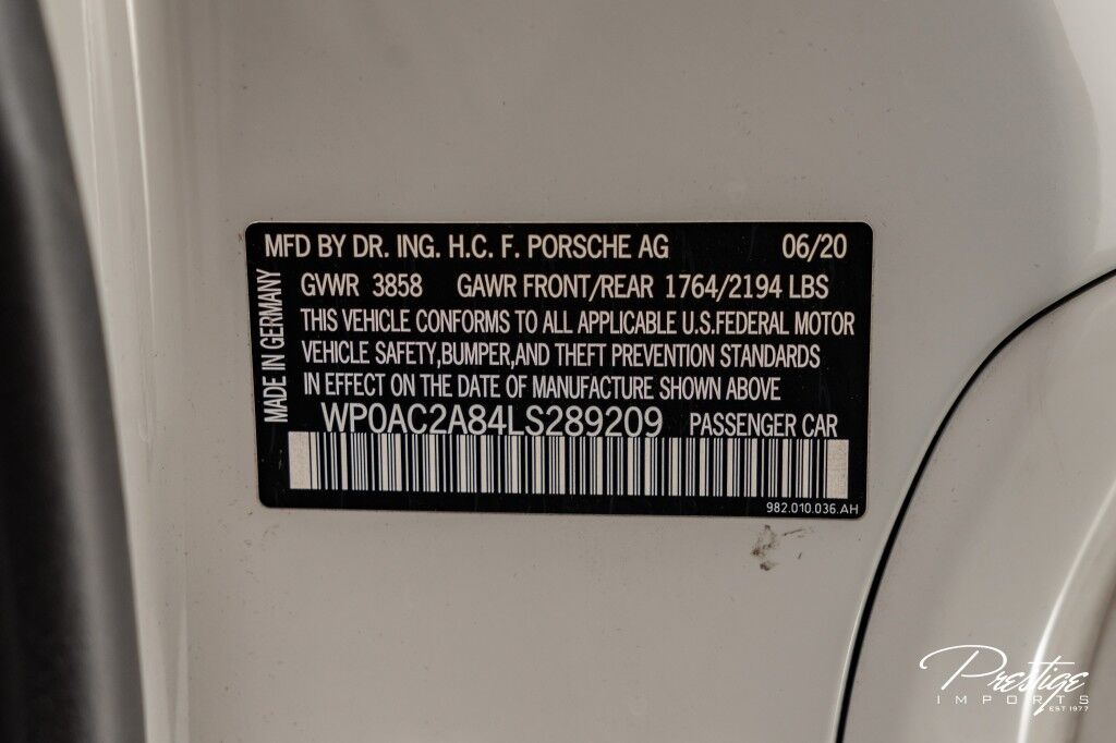 2020 Porsche 718 Cayman GT4 North Miami Beach FL