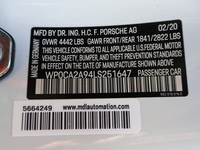 2020 Porsche 911 Carrera Oshkosh WI