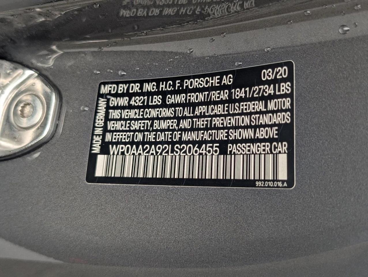 2020 Porsche 911 Carrera Roseville CA