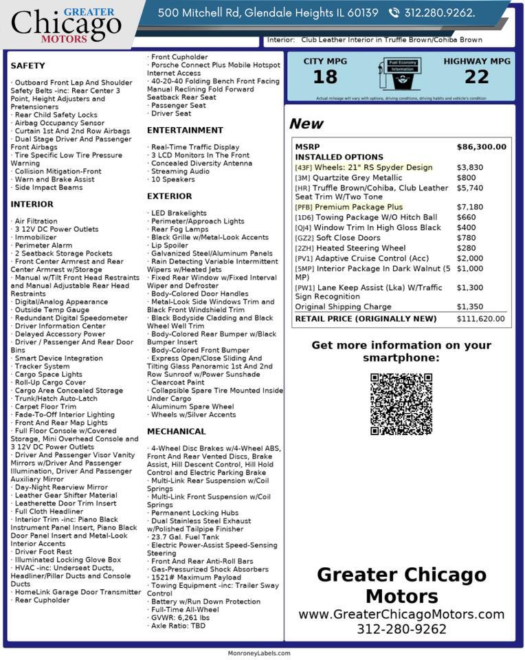 2020_Porsche_Cayenne S $111,620 MSRP!_Truffle Brown Leather~ Adaptive Cruise_ St. Charles  IL