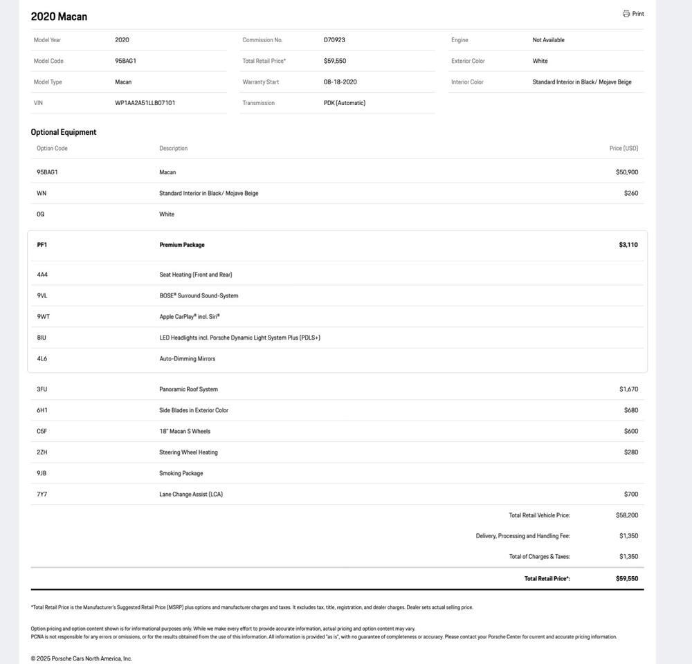 2020 Porsche Macan Pompano Beach FL