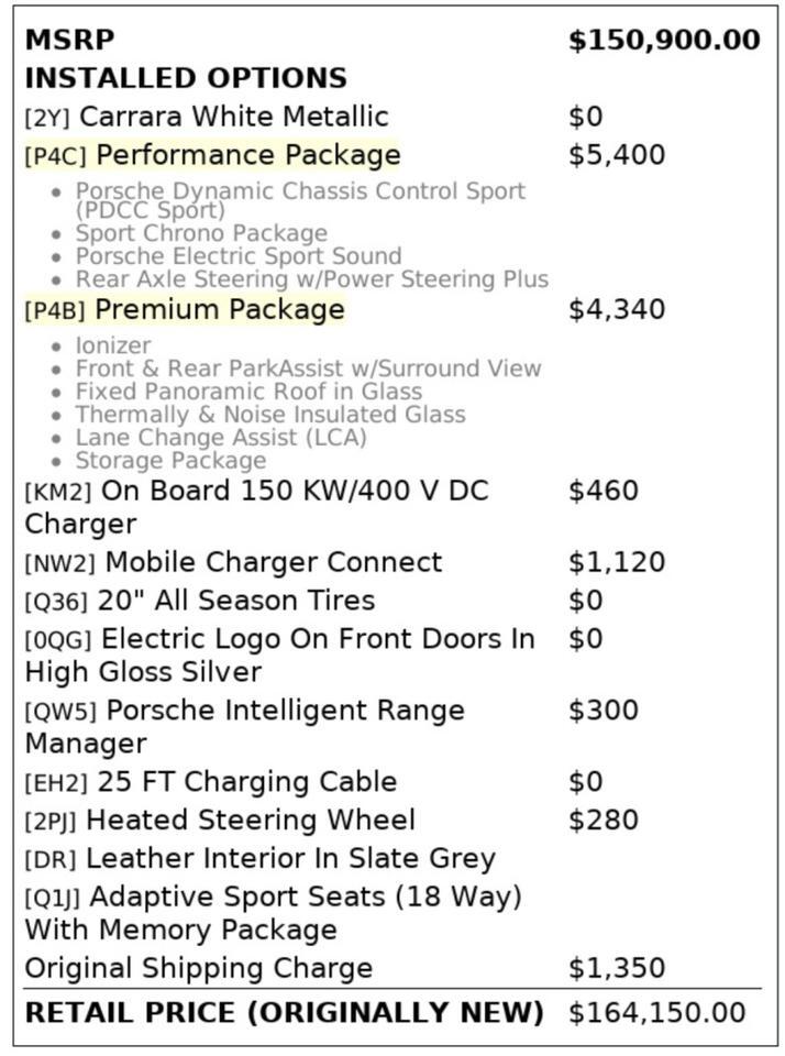 2020 Porsche Taycan Turbo / Performance Package / Premium Package! Lincolnton NC