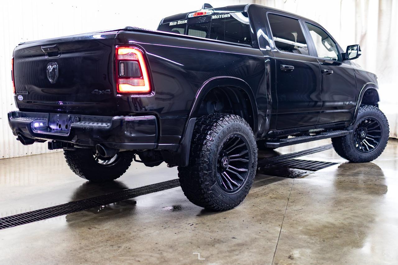 2020 Ram 1500 4x4 Crew Cab Laramie Lift Kit Leather Roof Nav Red Deer AB