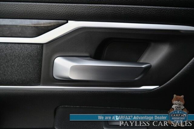 2020 Ram 1500 Big Horn / 4X4 / 5.7L V8 HEMI / Night Edition / Off Road & Level 2 Group / Crew Cab / Auto Start / Panoramic Sunroof / Power & Heated Cloth Seats / Heated Steering / Bed Liner / Tonneau Cover / Tow Pkg / 1-Owner Anchorage AK