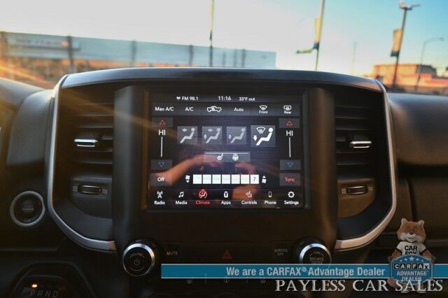 2020 Ram 1500 Big Horn / 4X4 / Quad Cab / 5.7L V8 HEMI / Auto Start / Power & Heated Cloth Seats / Heated Steering Wheel / Apple CarPlay & Adroid Auto / Back Up Camera / Cruise Control / Alloy Wheels / Tow Pkg Anchorage AK 2020 Ram 1500 Big Horn / 4X4 / Quad Cab / 5.7L V8 HEMI / Auto Start / Power & Heated Cloth Seats / Heated Steering Wheel / Apple CarPlay & Adroid Auto / Back Up Camera / Cruise Control / Alloy Wheels / Tow Pkg Anchorage AK