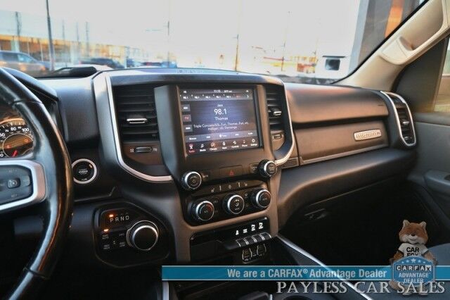 2020 Ram 1500 Big Horn / 4X4 / Quad Cab / 5.7L V8 HEMI / Auto Start / Power & Heated Cloth Seats / Heated Steering Wheel / Apple CarPlay & Adroid Auto / Back Up Camera / Cruise Control / Alloy Wheels / Tow Pkg Anchorage AK 2020 Ram 1500 Big Horn / 4X4 / Quad Cab / 5.7L V8 HEMI / Auto Start / Power & Heated Cloth Seats / Heated Steering Wheel / Apple CarPlay & Adroid Auto / Back Up Camera / Cruise Control / Alloy Wheels / Tow Pkg Anchorage AK