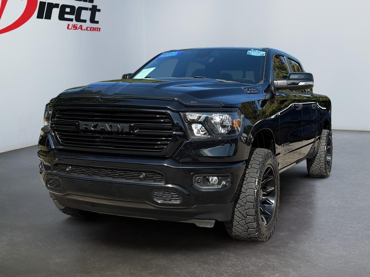 2020 Ram 1500 Big Horn, LIFTED, CUSTOM ARKON OFF-ROAD WHEELS, BACKUP CAMERA, TOW PACKAGE, AUTO START/STOP, HARD TONNEAU COVER, APPLE CARPLAY/ANDROID AUTO, HEATED STEERING WHEEL & SEATS, ONLY 62K MILES, 1 OWNER, GO BIG & GO HOME WITH THIS RAM!