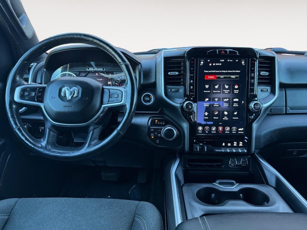 2020 Ram 1500 Big Horn, MOONROOF, HEATED SEATS, POWER SLIDING REAR WINDOW, UNIVERSAL GARAGE DOOR OPENER, APPLE CARPLAY/ANDROID AUTO, REMOTE START, RUNNING BOARDS, TOW PACKAGE, POWER/HEATED MIRRORS, BLIND SPOT ALERT, BACKUP CAMERA, COME AND TEST DRIVE THIS RAM 1500