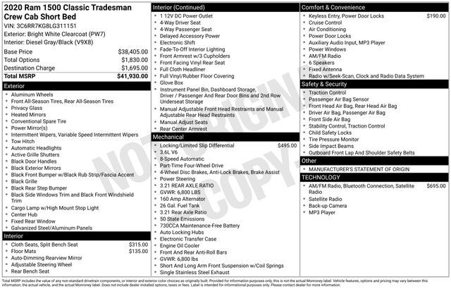 2020 Ram 1500 Classic Tradesman Raleigh NC