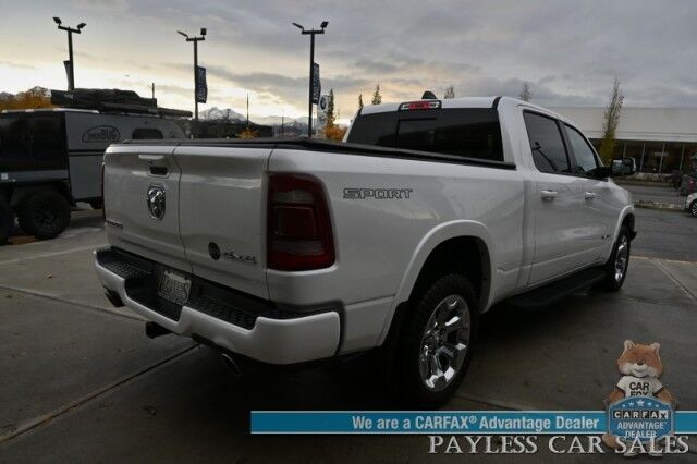 2020 Ram 1500 Laramie / 4X4 / Crew Cab / Sport Appearance & Level 2 Group / Auto Start / Heated & Cooled Leather Seats / Navigation / Adaptive Cruise / Lane Departure & Blind Spot Alert / Tonneau Cover / Bed Liner / Tow Pkg Anchorage AK