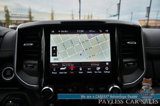 2020 Ram 1500 Laramie / 4X4 / Crew Cab / Sport Appearance & Level 2 Group / Auto Start / Heated & Cooled Leather Seats / Navigation / Adaptive Cruise / Lane Departure & Blind Spot Alert / Tonneau Cover / Bed Liner / Tow Pkg Anchorage AK