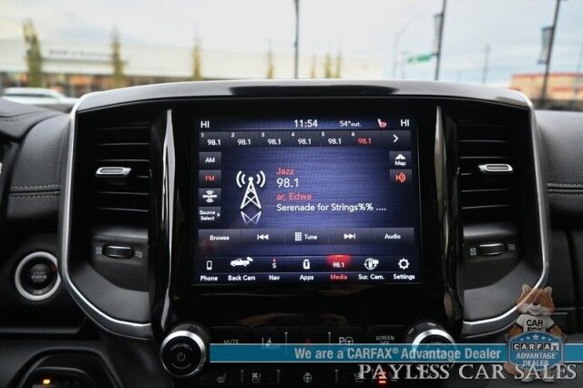 2020 Ram 1500 Laramie / 4X4 / Crew Cab / Sport Appearance & Level 2 Group / Auto Start / Heated & Cooled Leather Seats / Navigation / Adaptive Cruise / Lane Departure & Blind Spot Alert / Tonneau Cover / Bed Liner / Tow Pkg Anchorage AK