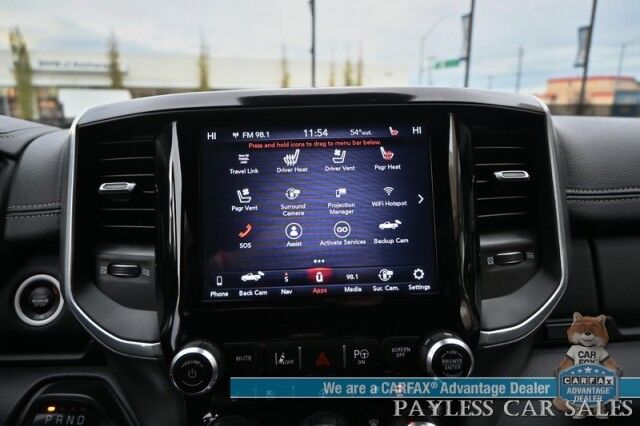 2020 Ram 1500 Laramie / 4X4 / Crew Cab / Sport Appearance & Level 2 Group / Auto Start / Heated & Cooled Leather Seats / Navigation / Adaptive Cruise / Lane Departure & Blind Spot Alert / Tonneau Cover / Bed Liner / Tow Pkg Anchorage AK