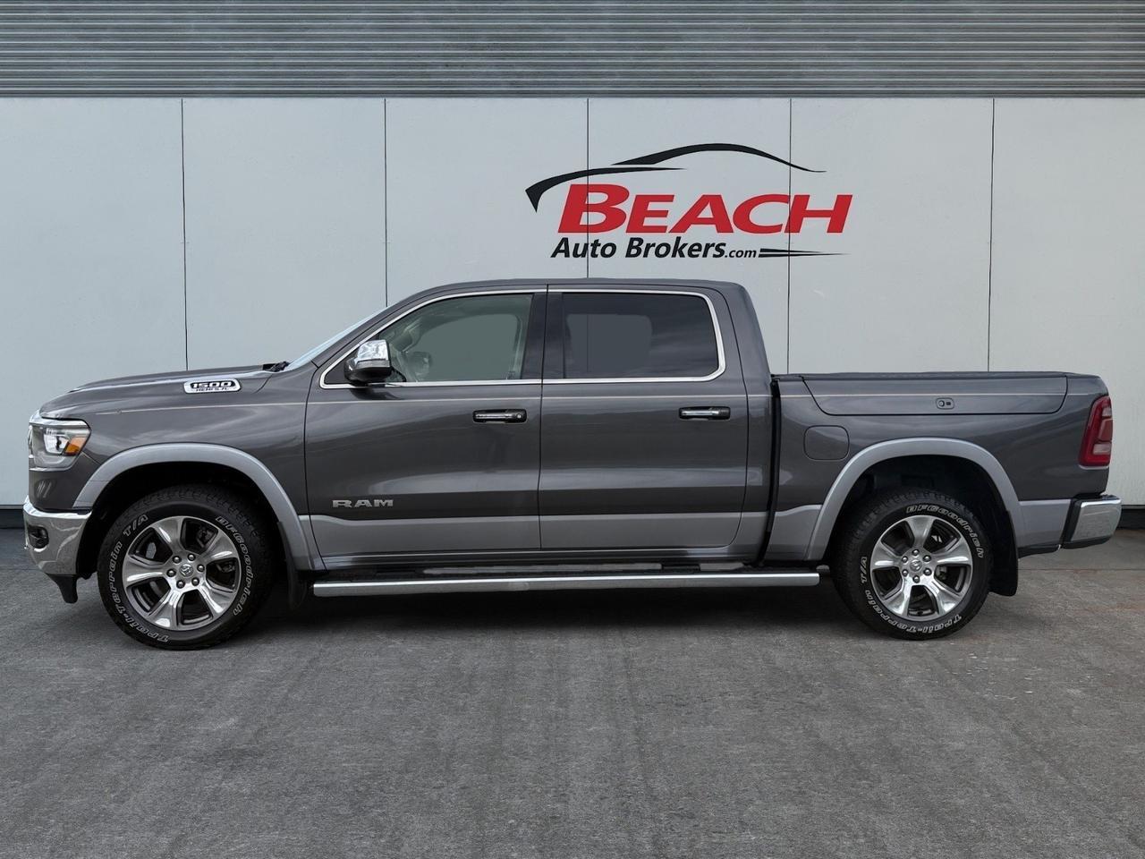 2020 Ram 1500 Laramie, HEATED AND VENTILATED FRONT SEATS, 2ND ROW IN FLOOR STORAGE BINS, REAR POWER SLIDING WINDOWS, CHROME TOW HOOKS, RUNNING BOARDS, REMOTE TAILGATE RELEASE, V8 HEMI, DONT LET YOUR DREAM TRUCK PASS YOU BY! Norfolk VA