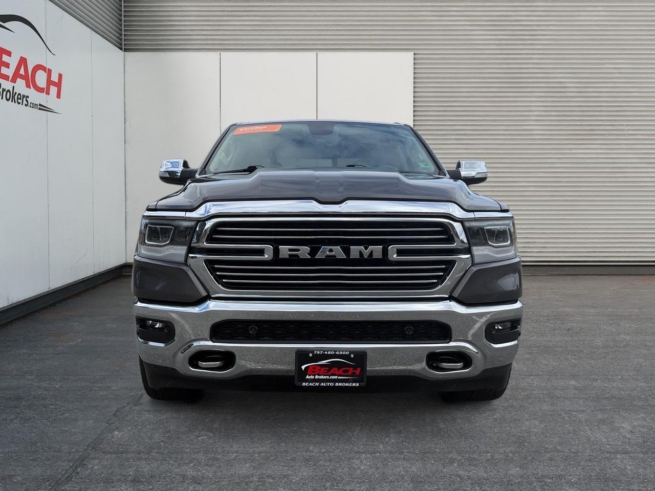 2020 Ram 1500 Laramie, HEATED AND VENTILATED FRONT SEATS, 2ND ROW IN FLOOR STORAGE BINS, REAR POWER SLIDING WINDOWS, CHROME TOW HOOKS, RUNNING BOARDS, REMOTE TAILGATE RELEASE, V8 HEMI, DONT LET YOUR DREAM TRUCK PASS YOU BY! Norfolk VA